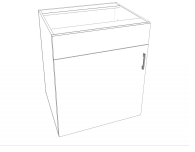 Base 1 Door 1 Fake Drawer Cabinet - ViceroyHomes