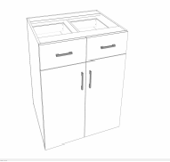 Base 2 Door 2 Drawer Cabinet - ViceroyHomes
